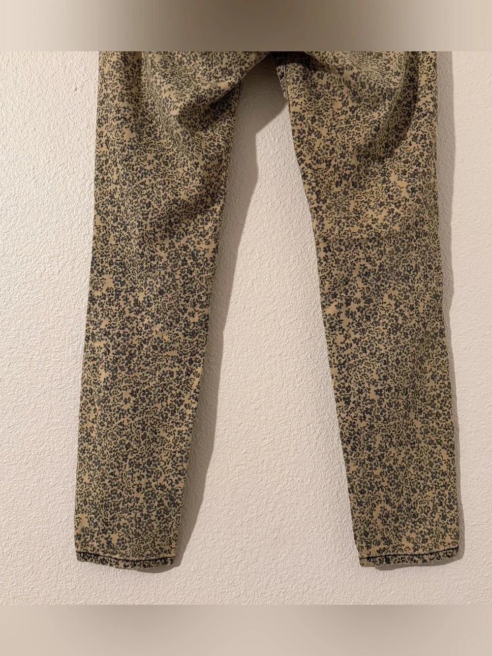 Free People Womens Low-Rise Floral Print Jeans Blue Denim - Size 28